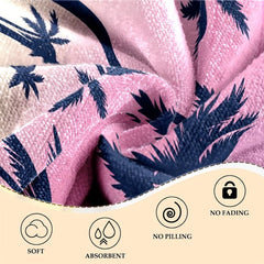 Large Coconut Tree Printed Beach Towel Lightweight Microfiber Yoga Mat