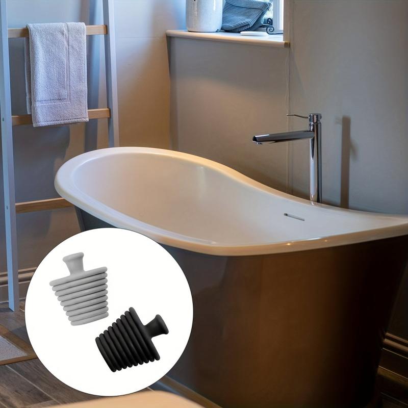 2pcs Silicone Tub Stopper Drain Plug For Bathroom Sink