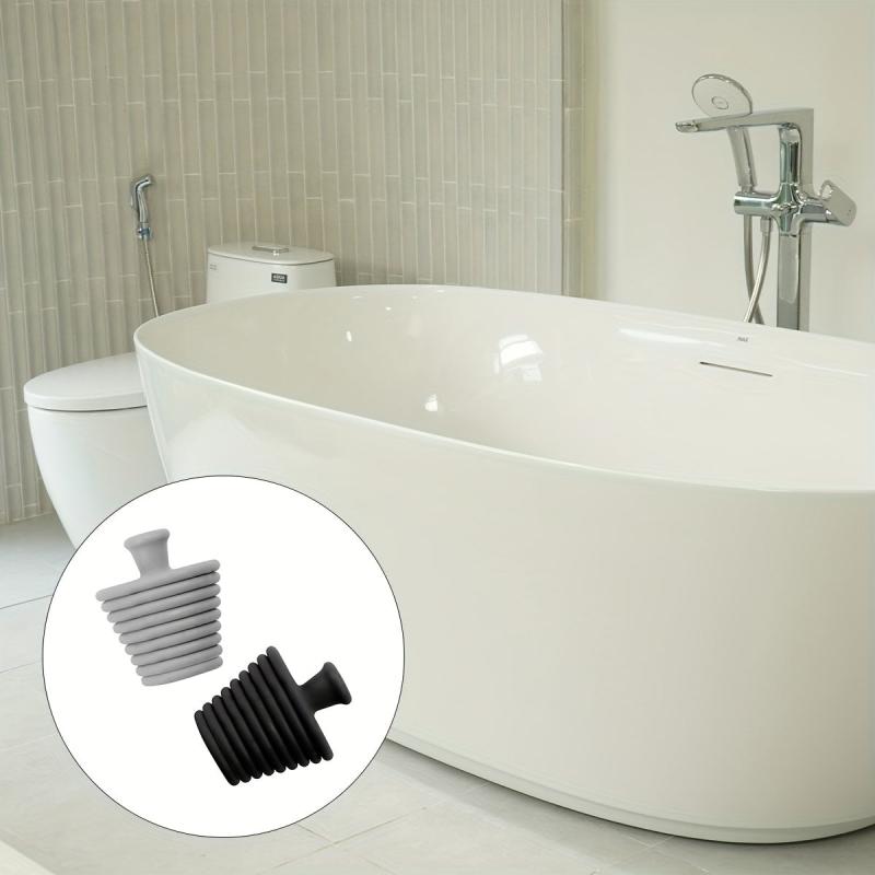 2pcs Silicone Tub Stopper Drain Plug For Bathroom Sink