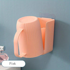 Toothbrush Holder With Gargle Cup Wall Mounted Toothbrush Storage Rack