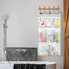 Quick Dry Shower Organizer with Rotating Hanger - Bathroom Toiletry Storage