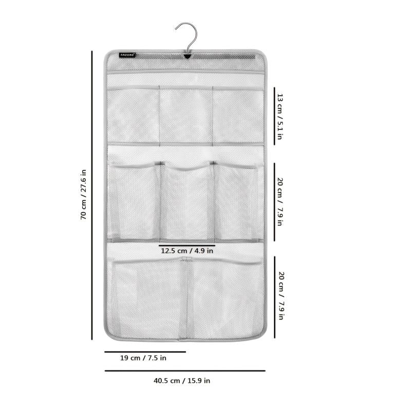 Quick Dry Shower Organizer with Rotating Hanger - Bathroom Toiletry Storage