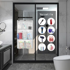 Quick Dry Shower Organizer with Rotating Hanger - Bathroom Toiletry Storage