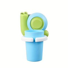 Snail Toothbrush Holder for Kids Wall Mounted Cup & Toothbrush Rack
