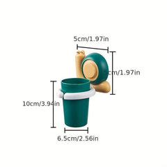 Snail Toothbrush Holder for Kids Wall Mounted Cup & Toothbrush Rack