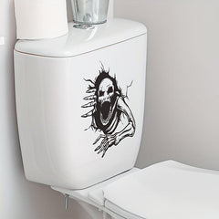 1pc Halloween Skull Toilet Sticker 3D Horror Zombie Bathroom Decal Self Adhesive