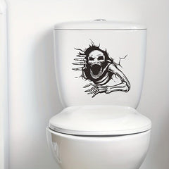 1pc Halloween Skull Toilet Sticker 3D Horror Zombie Bathroom Decal Self Adhesive