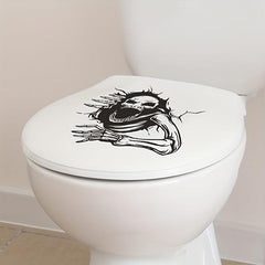 1pc Halloween Skull Toilet Sticker 3D Horror Zombie Bathroom Decal Self Adhesive