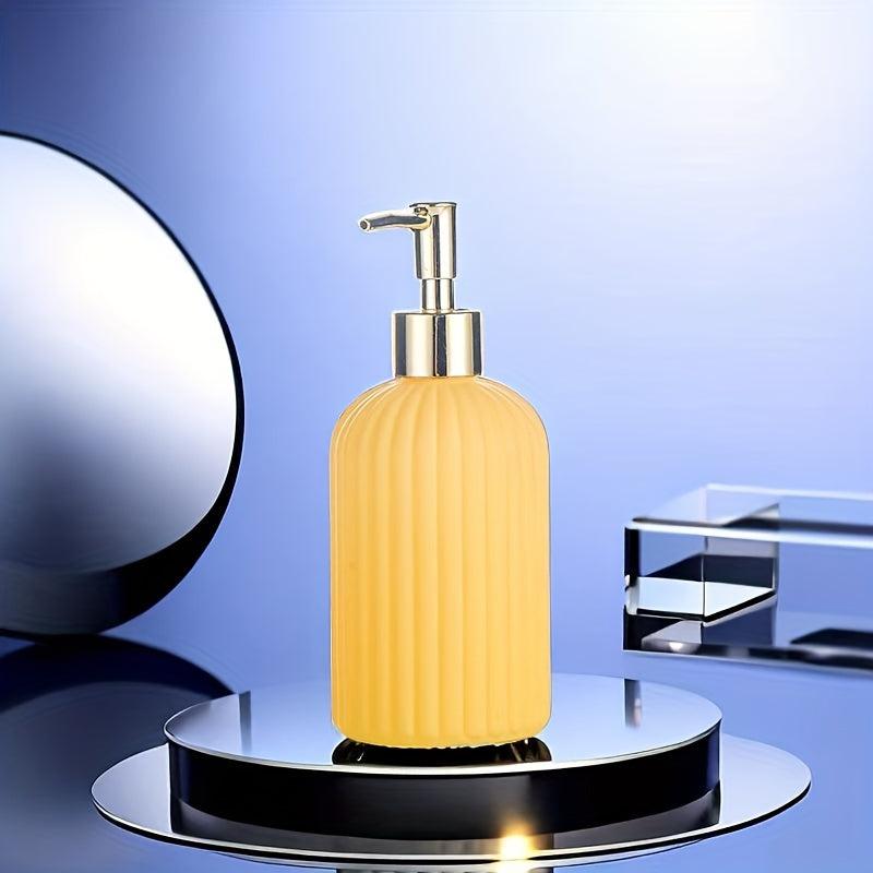 Colorful Glass Soap Dispenser with Pump - Refillable Lotion Bottle