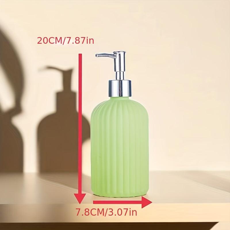Colorful Glass Soap Dispenser with Pump - Refillable Lotion Bottle