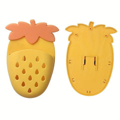 3pcs Strawberry Toothbrush Holder- Wall Mounted Storage Rack & Toothpaste Tube