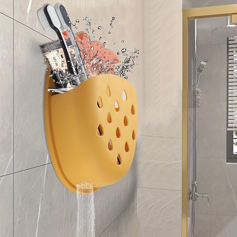 3pcs Strawberry Toothbrush Holder- Wall Mounted Storage Rack & Toothpaste Tube