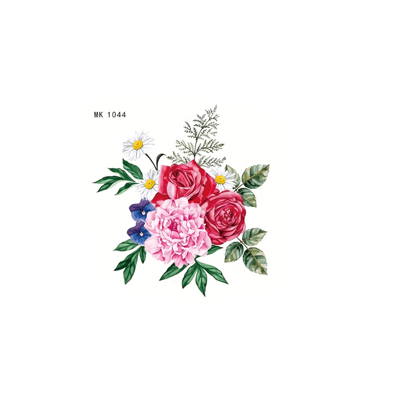 Flower Pattern Toilet Lid Decal Self Adhesive Waterproof Sticker