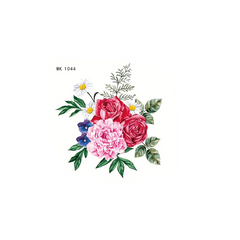 Flower Pattern Toilet Lid Decal Self Adhesive Waterproof Sticker