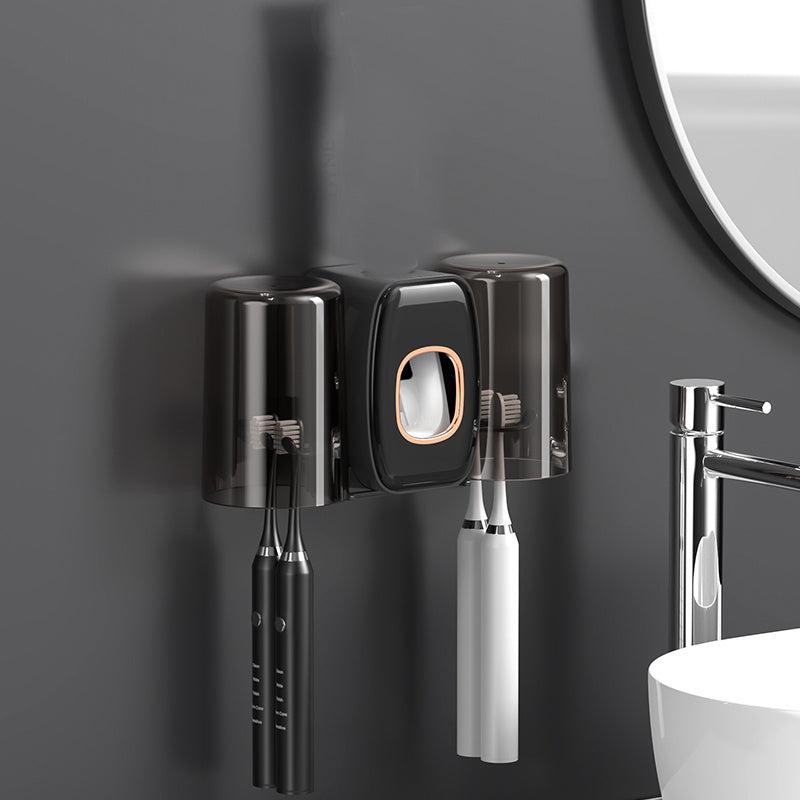 Wall Mounted Toothbrush Holder Set with Automatic Toothpaste Squeeze