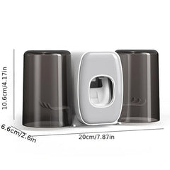 Wall Mounted Toothbrush Holder Set with Automatic Toothpaste Squeeze