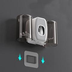 Wall Mounted Toothbrush Holder Set with Automatic Toothpaste Squeeze