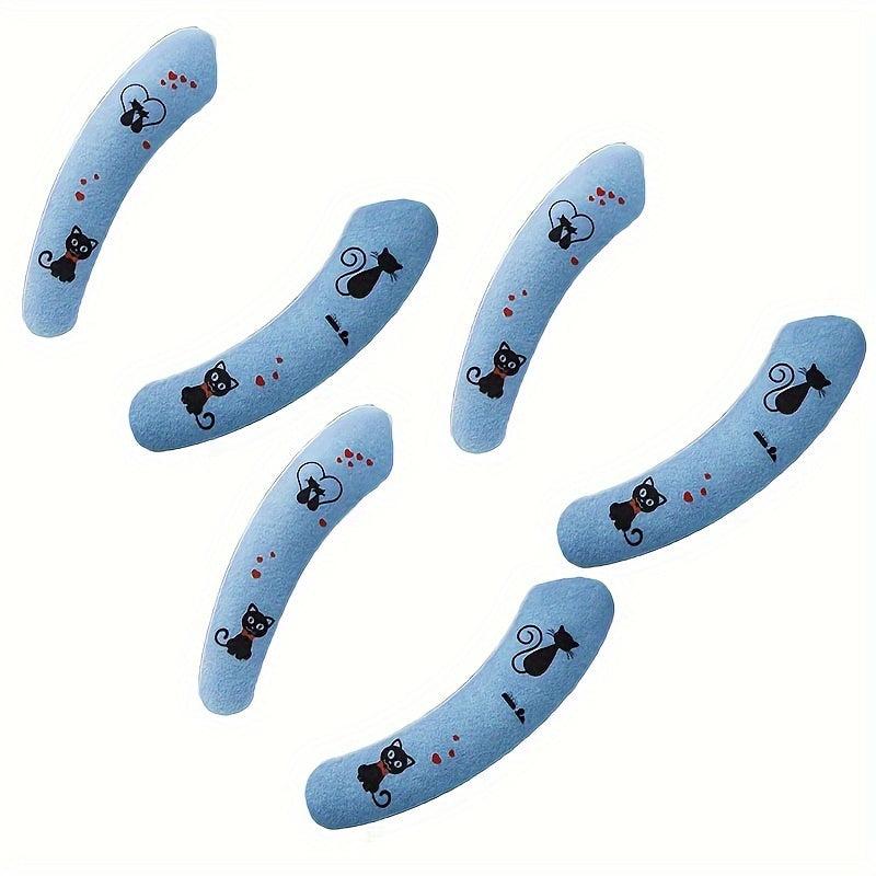 6pcs Cartoon Toilet Seat Covers Thick Padded Non Slip Soft Toilet Cover