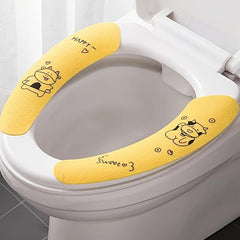 6pcs Cartoon Toilet Seat Covers Thick Padded Non Slip Soft Toilet Cover