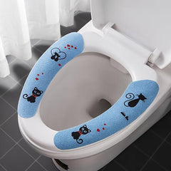6pcs Cartoon Toilet Seat Covers Thick Padded Non Slip Soft Toilet Cover