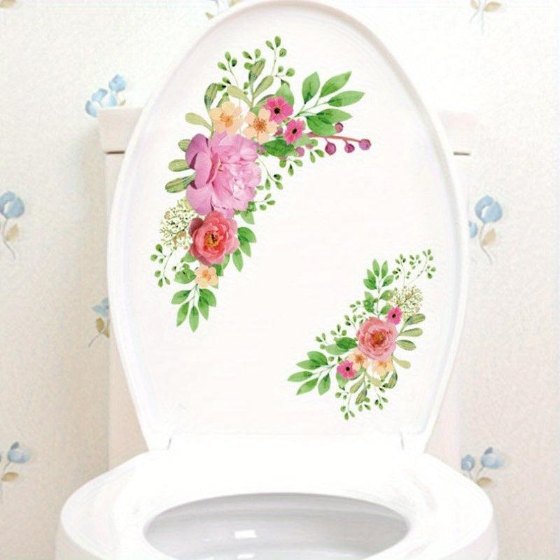 Flower Pattern Decal Wall Sticker Bathroom Decor