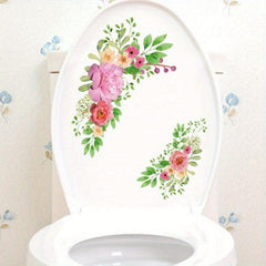 Flower Pattern Decal Wall Sticker Bathroom Decor