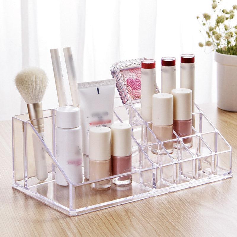 Jewelry Organizer Tray Makeup Lipstick Storage Box Desktop Case