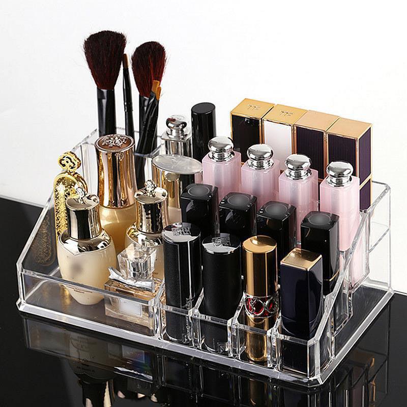 Jewelry Organizer Tray Makeup Lipstick Storage Box Desktop Case