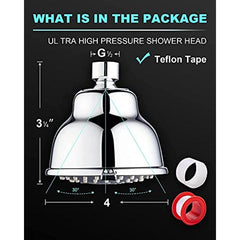 10 16 Cm Detachable High Pressure Rain Shower Head 5 Spray Settings