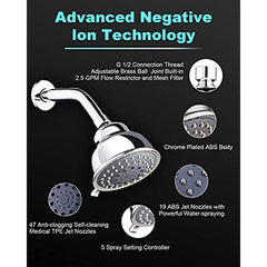 10 16 Cm Detachable High Pressure Rain Shower Head 5 Spray Settings