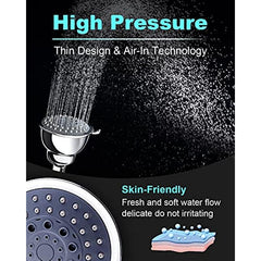 10 16 Cm Detachable High Pressure Rain Shower Head 5 Spray Settings