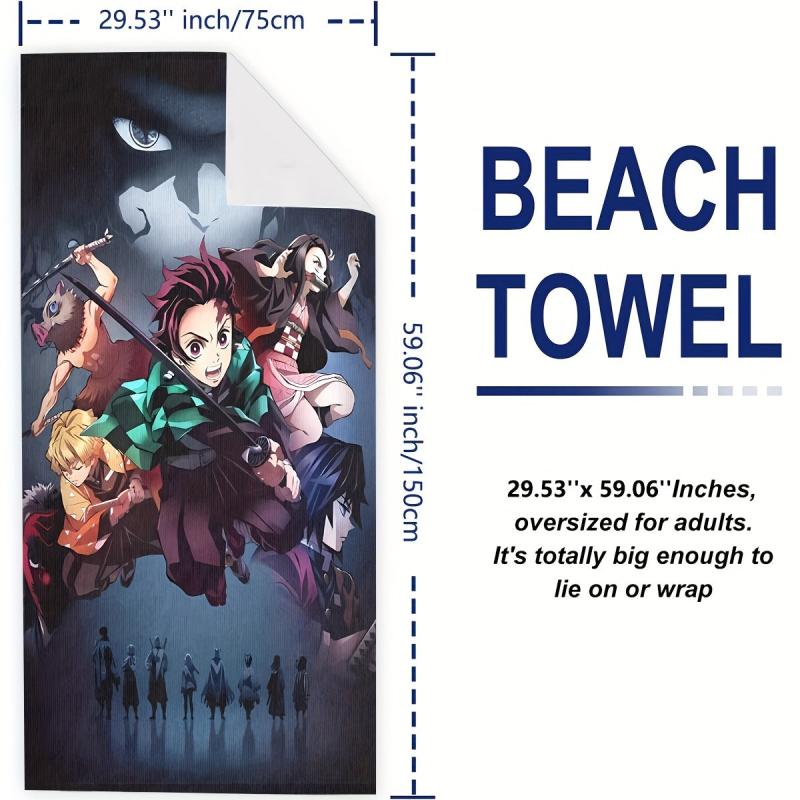 Comic Print Microfiber Beach Towel 149x86cm