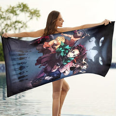 Comic Print Microfiber Beach Towel 149x86cm