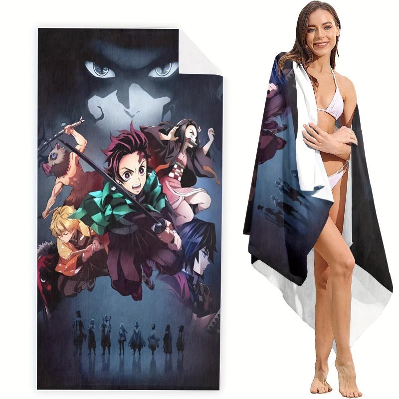Comic Print Microfiber Beach Towel 149x86cm