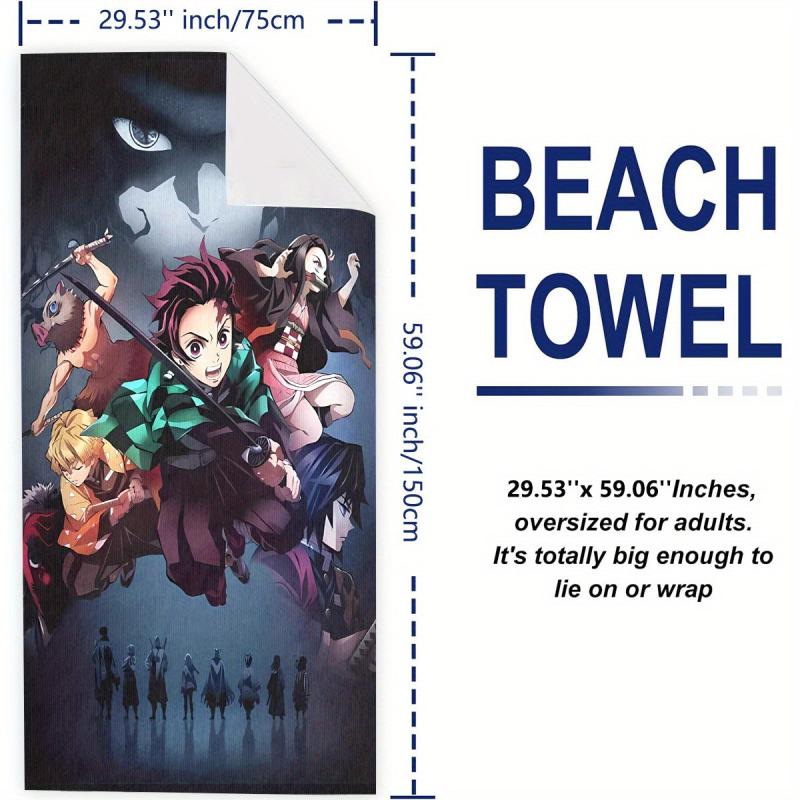 Comic Print Microfiber Beach Towel 149x86cm