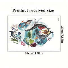 Cartoon Whale Toilet Decoration Sticker Bathroom Waterproof Decal