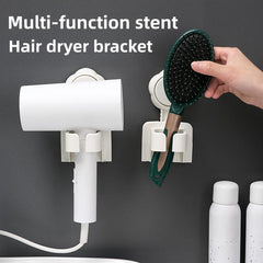 Multifunctional Storage Rack Hair Dryer Holder Lazy Bracket