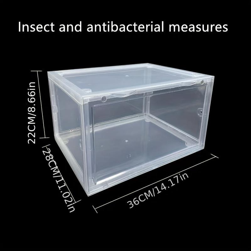 Stackable Clear Shoe Storage Box Organizer Drawer Dust-proof