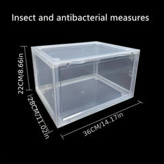 Stackable Clear Shoe Storage Box Organizer Drawer Dust-proof