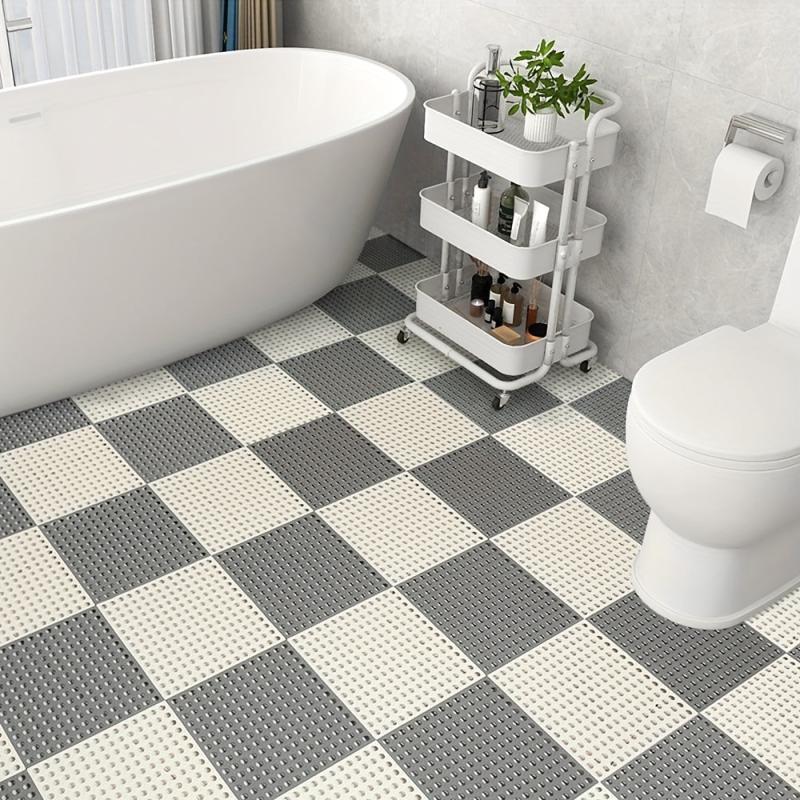 Quick Dry Interlocking Bathroom Rug Bath Mat Decorative Accessory