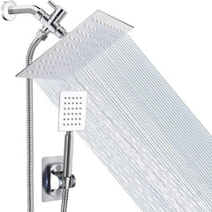High Pressure 20 Rain Shower Head with Handheld Shower, 149 Hose, 3 Way Diverter