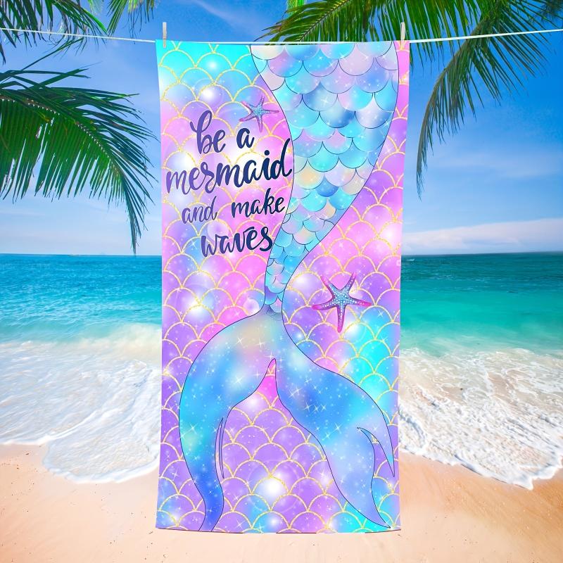 Mermaid Tail Beach Towel Sand Quick Dry Personalized Bath Towel