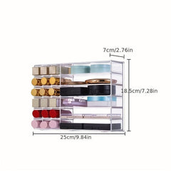 Grid Makeup Storage Box Transparent Desktop Organizer