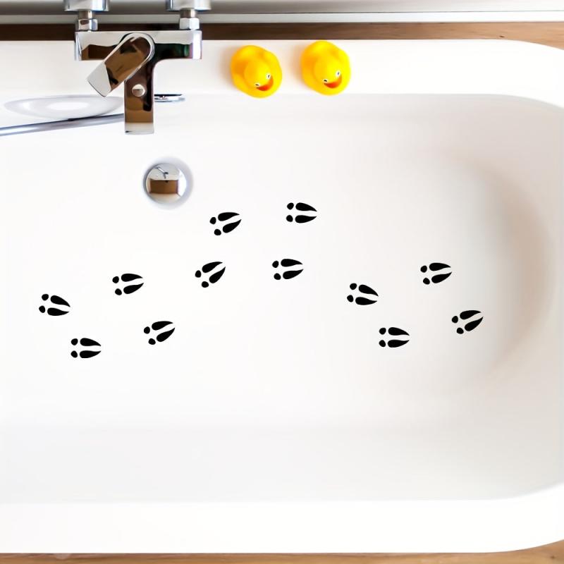 6pcs Bathtub Appliques Waterproof Sticker Self Adhesive Removable