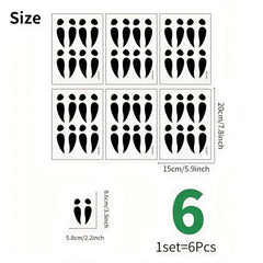 6pcs Bathtub Appliques Waterproof Sticker Self Adhesive Removable