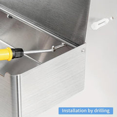 Stainless Steel Wall Mounted Tissue Holder with Phone Holder