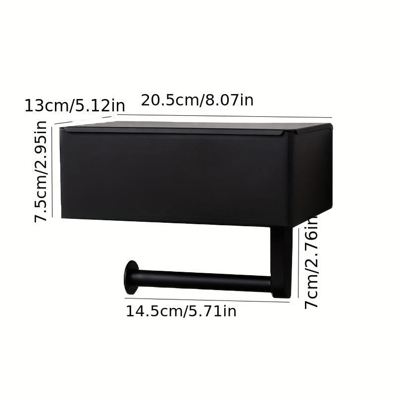 Stainless Steel Wall Mounted Tissue Holder with Phone Holder