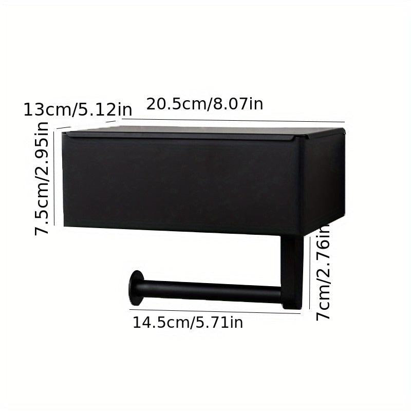 Stainless Steel Wall Mounted Tissue Holder with Phone Holder