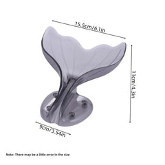 Fishtail Shaped Soap Dish Self Draining Soap Holder