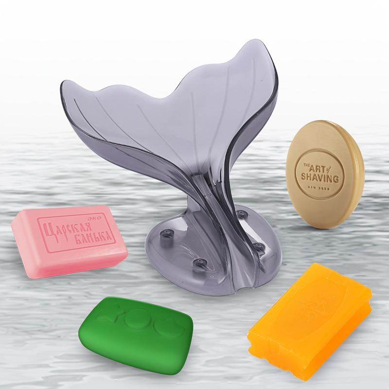 Fishtail Shaped Soap Dish Self Draining Soap Holder